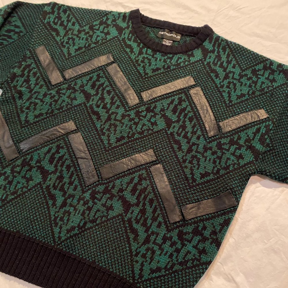 Vintage Unisex Green/Black Sweater